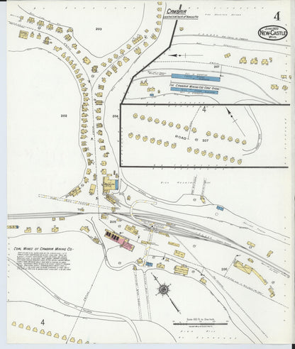 Sanborn Fire Insurance Map from Newcastle, Weston County, Wyoming (1920), Sheet #0004 - Complete Map Set gallery image, historic Sanborn map, vintage wall art, Wyoming Wyoming