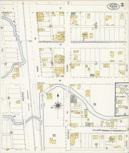 Sanborn Fire Insurance Map from Sumas, Whatcom County, Washington (1907), Sheet #0003 - Complete Map Set gallery image, historic Sanborn map, vintage wall art, Washington Washington
