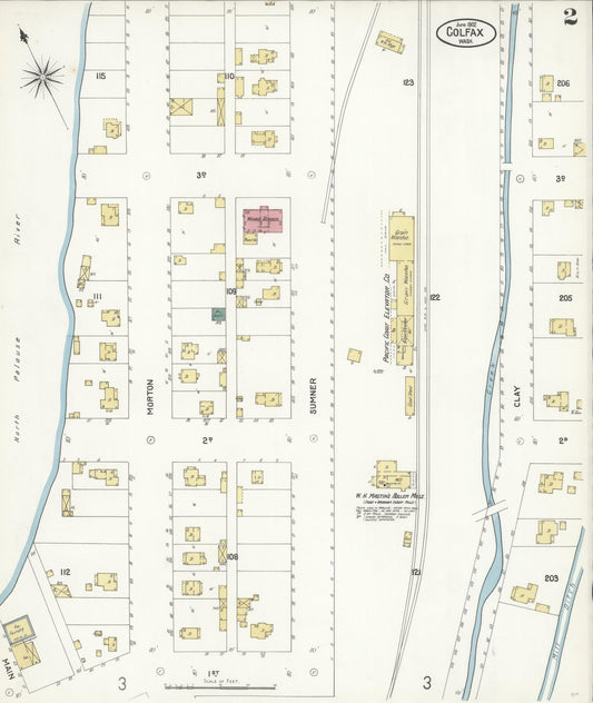 Sanborn Fire Insurance Map from Colfax, Whitman County, Washington (1902), Sheet #0002 - Historic Sanborn Fire Insurance Map Print, vintage old map wall art, antique decor, genealogy gift, Washington Washington map