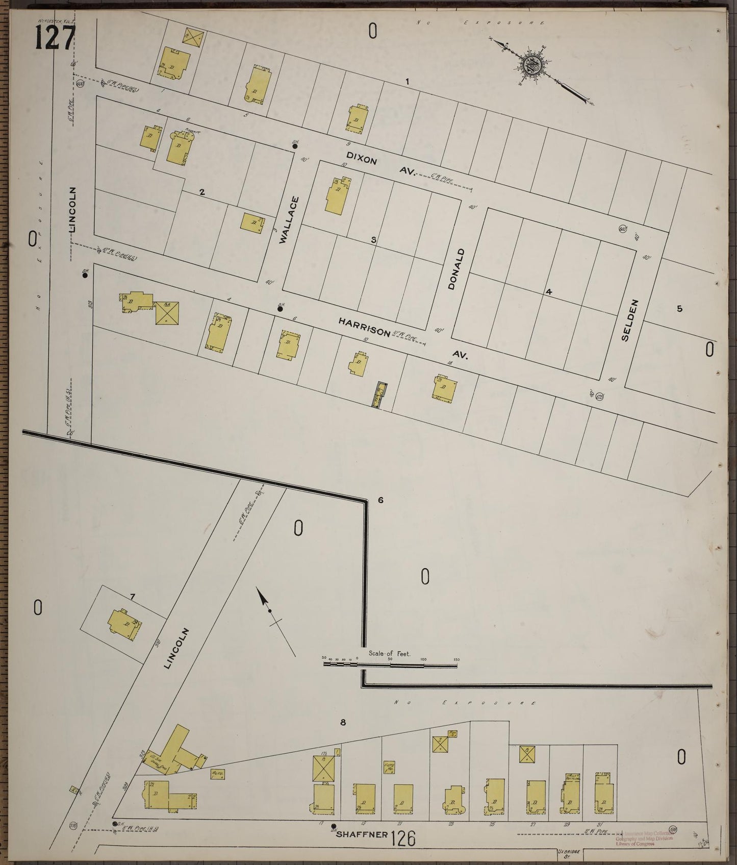 Sanborn Fire Insurance Map from Worcester, Worcester County, Massachusetts (1910), Sheet #0127 - Complete Map Set gallery image, historic Sanborn map, vintage wall art, Massachusetts Massachusetts