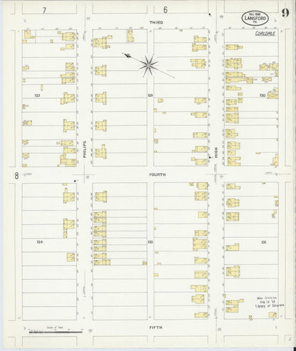Sanborn Fire Insurance Map from Lansford, Carbon County, Pennsylvania (1908), Sheet #0009 - Complete Map Set gallery image, historic Sanborn map, vintage wall art, Pennsylvania Pennsylvania