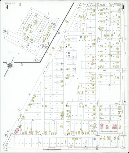 Sanborn Fire Insurance Map from Leetonia, Columbiana County, Ohio (1950), Sheet #0004 - Historic Sanborn Fire Insurance Map Print, vintage old map wall art, antique decor, genealogy gift, Ohio Ohio map