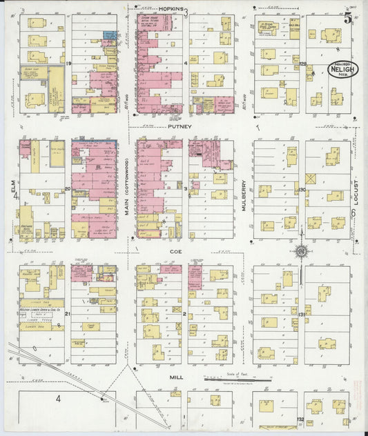 Sanborn Fire Insurance Map from Neligh, Antelope County, Nebraska (1920), Sheet #0005 - Historic Sanborn Fire Insurance Map Print, vintage old map wall art, antique decor, genealogy gift, Nebraska Nebraska map