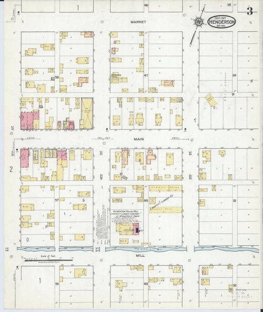 Sanborn Fire Insurance Map from Henderson, Sibley County, Minnesota (1917), Sheet #0003 - Historic Sanborn Fire Insurance Map Print, vintage old map wall art, antique decor, genealogy gift, Minnesota Minnesota map