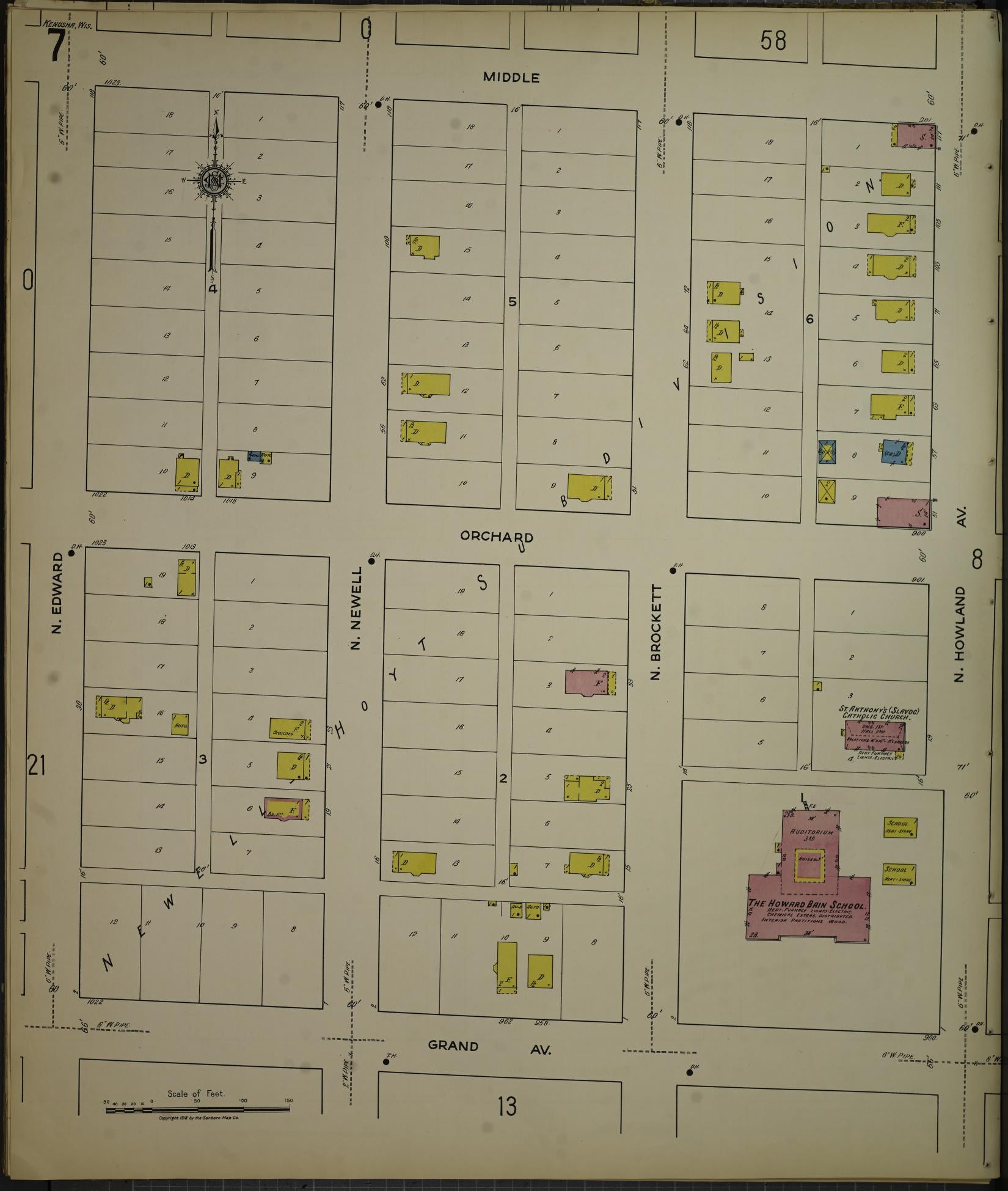 Sanborn Fire Insurance Map from Kenosha, Kenosha County, Wisconsin. (1918), Sheet 11
