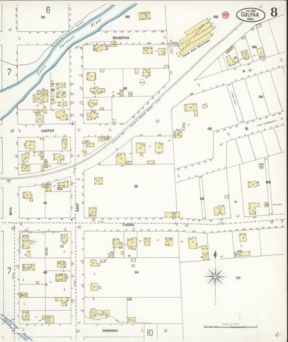 Sanborn Fire Insurance Map from Colfax, Whitman County, Washington (1902), Sheet #0008 - Complete Map Set gallery image, historic Sanborn map, vintage wall art, Washington Washington