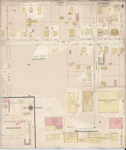 Sanborn Fire Insurance Map from Gresham, Multnomah County, Oregon (1941), Sheet #0004 - Complete Map Set gallery image, historic Sanborn map, vintage wall art, Oregon Oregon