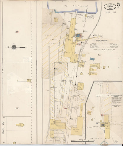 Sanborn Fire Insurance Map from Tenino, Thurston County, Washington (1942), Sheet #0005 - Complete Map Set gallery image, historic Sanborn map, vintage wall art, Washington Washington