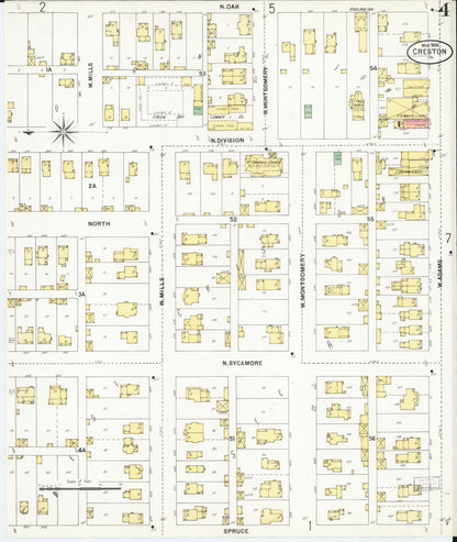 Sanborn Fire Insurance Map from Creston, Union County, Iowa (1899), Sheet #0004 - Historic Sanborn Fire Insurance Map Print