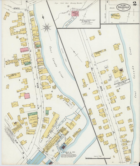 Sanborn Fire Insurance Map from Dolgeville, Hirkimer County, New York (1898), Sheet #0002 - Historic Sanborn Fire Insurance Map Print, vintage old map wall art, antique decor, genealogy gift, New York New York map