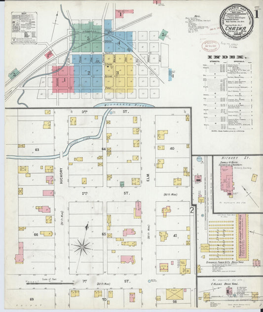 Sanborn Fire Insurance Map from Chaska, Carver County, Minnesota (1899), Sheet #0001 - Complete Map Set gallery image, historic Sanborn map, vintage wall art, Minnesota Minnesota