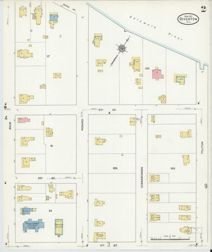 Sanborn Fire Insurance Map from Riverton, Burlington County, New Jersey (1911), Sheet #0002 - Historic Sanborn Fire Insurance Map Print, vintage old map wall art, antique decor, genealogy gift, New Jersey New Jersey map