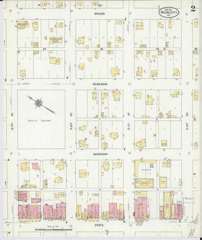 Sanborn Fire Insurance Map from Mound City, Holt County, Missouri (1911), Sheet #0002 - Complete Map Set gallery image, historic Sanborn map, vintage wall art, Missouri Missouri
