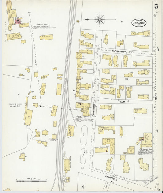 Sanborn Fire Insurance Map from Lebanon, Grafton County, New Hampshire (1904), Sheet #0005