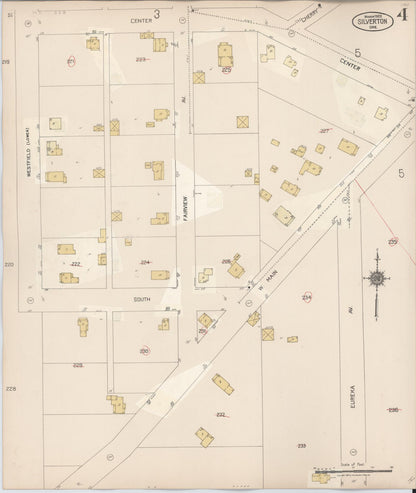 Sanborn Fire Insurance Map from Silverton, Marion County, Oregon (1939), Sheet #0004 - Complete Map Set gallery image, historic Sanborn map, vintage wall art, Oregon Oregon