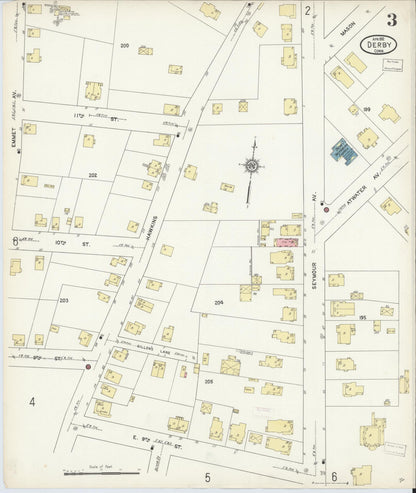 Sanborn Fire Insurance Map from Derby, New Haven County, Connecticut (1912), Sheet #0003 - Complete Map Set gallery image, historic Sanborn map, vintage wall art, Connecticut Connecticut