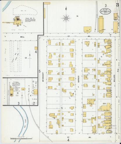 Sanborn Fire Insurance Map from Stanley, Chippewa County, Wisconsin (1900), Sheet #0003 - Historic Sanborn Fire Insurance Map Print, vintage old map wall art, antique decor, genealogy gift, Wisconsin Wisconsin map