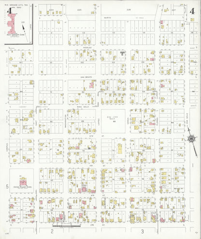 Sanborn Fire Insurance Map from Rio Grande City, Starr County, Texas (1940), Sheet #0004 - Complete Map Set gallery image, historic Sanborn map, vintage wall art, Texas Texas