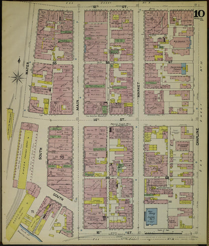 Sanborn Fire Insurance Map from Wheeling, Ohio County, West Virginia (1890), Sheet #0010 - Complete Map Set gallery image, historic Sanborn map, vintage wall art, West Virginia West Virginia