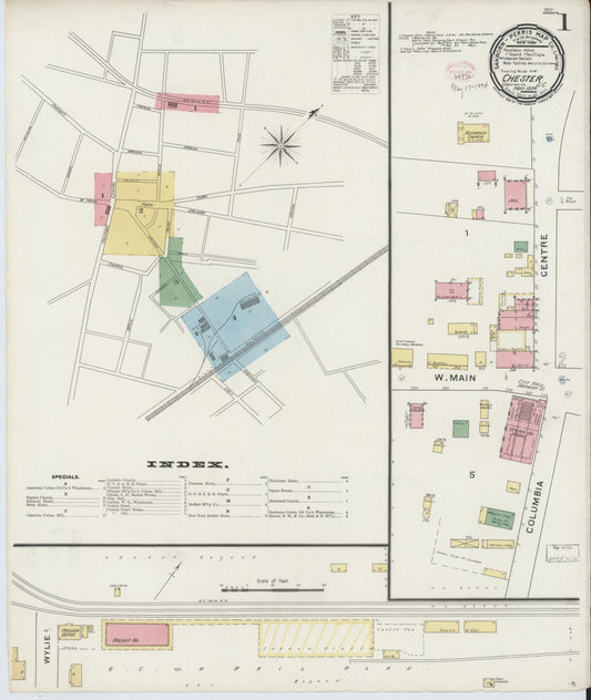 Sanborn Fire Insurance Map from Chester, Chester County, South Carolina. (1894) – Historic Sanborn Fire Insurance Map Print