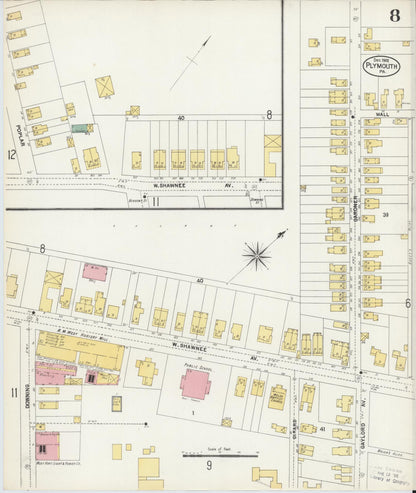 Sanborn Fire Insurance Map from Plymouth, Luzerne County, Pennsylvania (1902), Sheet #0008 - Complete Map Set gallery image, historic Sanborn map, vintage wall art, Pennsylvania Pennsylvania