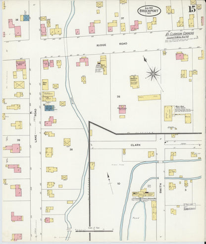 Sanborn Fire Insurance Map from Brockport, Monroe County, New York (1909), Sheet #0015 - Complete Map Set gallery image, historic Sanborn map, vintage wall art, New York New York