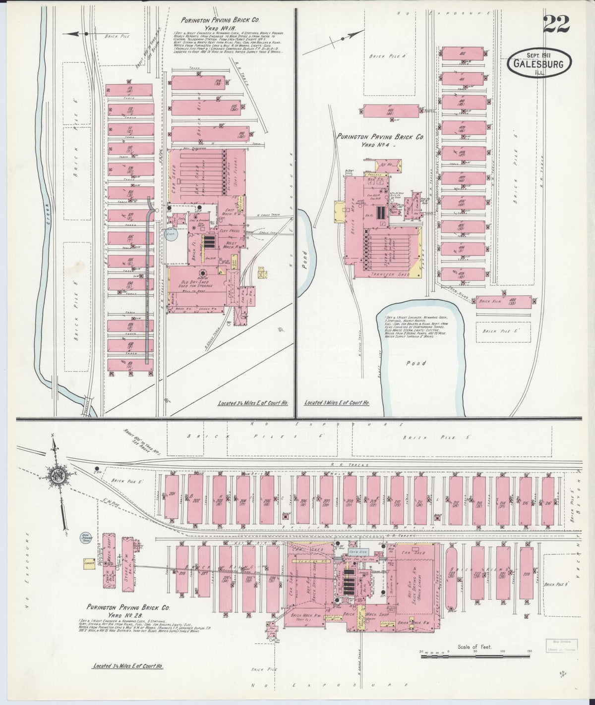 Sanborn Fire Insurance Map from Galesburg, Knox County, Illinois (1911), Sheet #0022 - Complete Map Set gallery image, historic Sanborn map, vintage wall art, Illinois Illinois