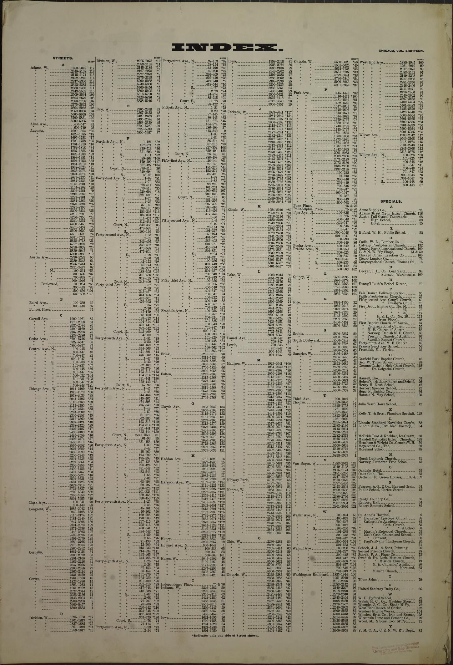 Sanborn Fire Insurance Map from Chicago, Cook County, Illinois. (1908), Sheet 1 – Historic Sanborn Fire Insurance Map Print