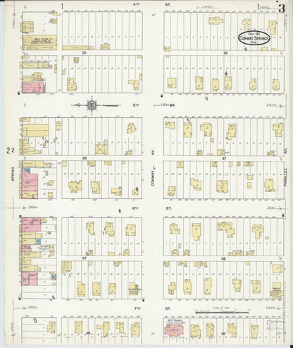 Sanborn Fire Insurance Map from Conway Springs, Summer County, Kansas (1911), Sheet #0003 - Complete Map Set gallery image, historic Sanborn map, vintage wall art, Kansas Kansas