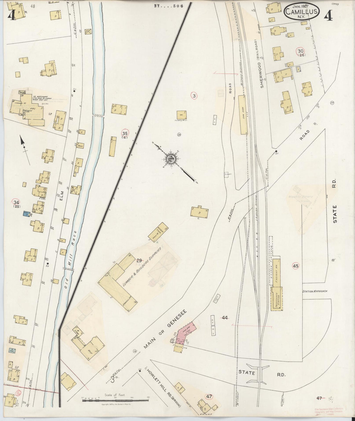 Sanborn Fire Insurance Map from Camillus, Onondaga County, New York (1940), Sheet #0004 - Complete Map Set gallery image, historic Sanborn map, vintage wall art, New York New York
