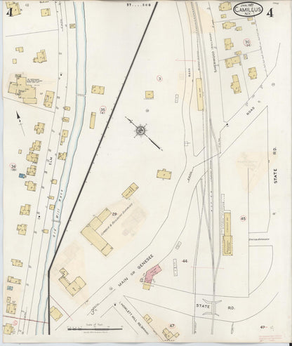 Sanborn Fire Insurance Map from Camillus, Onondaga County, New York (1940), Sheet #0004 - Complete Map Set gallery image, historic Sanborn map, vintage wall art, New York New York