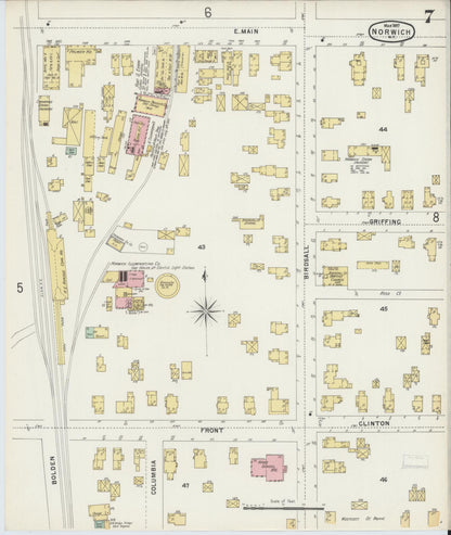 Sanborn Fire Insurance Map from Norwich, Chenango County, New York (1897), Sheet #0007 - Complete Map Set gallery image, historic Sanborn map, vintage wall art, New York New York