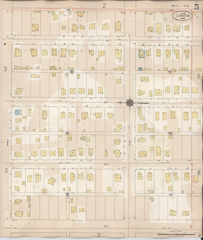 Sanborn Fire Insurance Map from Clarkston, Asotin County, Washington (1949), Sheet #0005 - Complete Map Set gallery image, historic Sanborn map, vintage wall art, Washington Washington