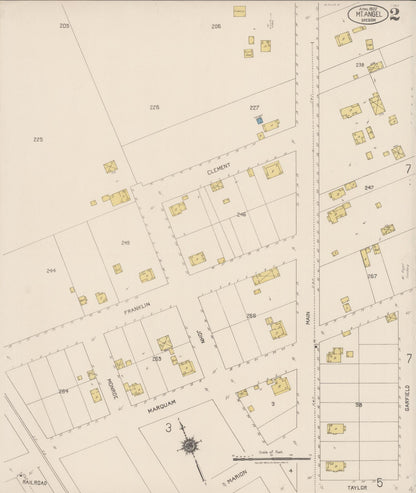 Sanborn Fire Insurance Map from Mount Angel, Marion County, Oregon (1922), Sheet #0002 - Complete Map Set gallery image, historic Sanborn map, vintage wall art, Oregon Oregon