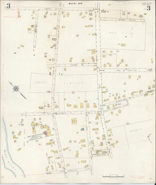 Sanborn Fire Insurance Map from Dixfield, Oxford County, Maine (1942), Sheet #0003 - Historic Sanborn Fire Insurance Map Print, vintage old map wall art, antique decor, genealogy gift, Maine Maine map