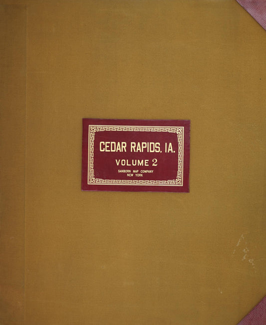 Sanborn Fire Insurance Map from Cedar Rapids, Linn County, Iowa (1949), Sheet #0001 - Historic Sanborn Fire Insurance Map Print, vintage old map wall art
