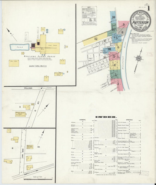 Sanborn Fire Insurance Map from Patterson, Saint Mary Parish, Louisiana. (1916) – Historic Sanborn Fire Insurance Map Print