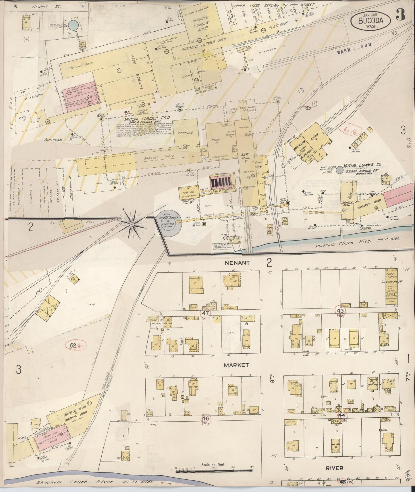 Sanborn Fire Insurance Map from Bucoda, Thurston County, Washington (1930), Sheet #0003 - Complete Map Set gallery image, historic Sanborn map, vintage wall art, Washington Washington