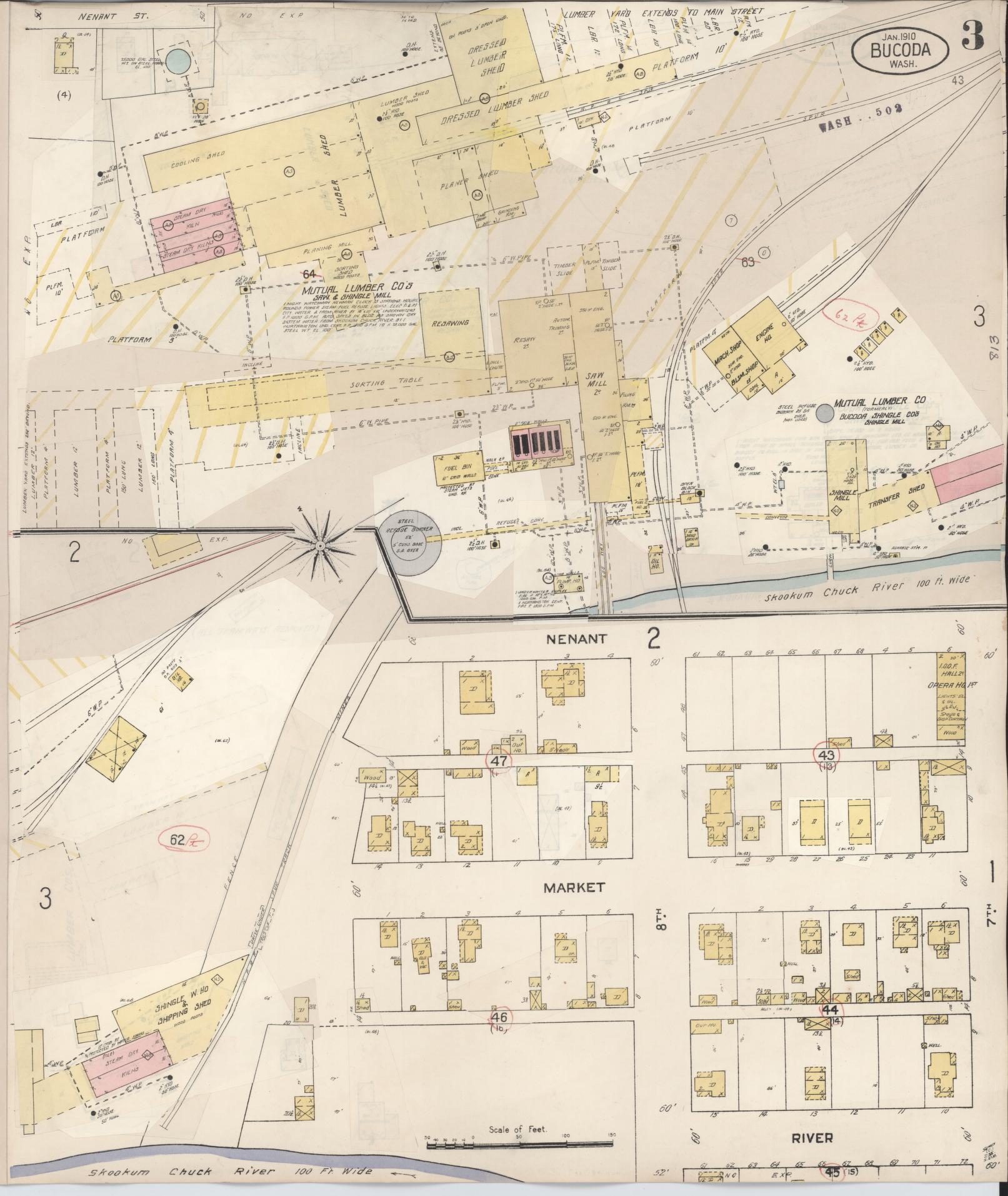 Sanborn Fire Insurance Map from Bucoda, Thurston County, Washington (1930), Sheet #0003 - Complete Map Set gallery image, historic Sanborn map, vintage wall art, Washington Washington