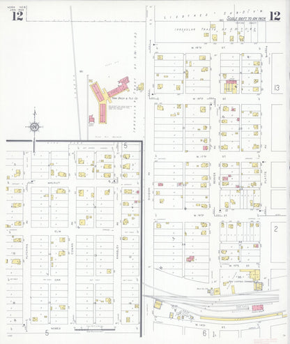 Sanborn Fire Insurance Map from York, York County, Nebraska (1933), Sheet #0012 - Complete Map Set gallery image, historic Sanborn map, vintage wall art, Nebraska Nebraska