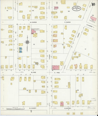 Sanborn Fire Insurance Map from Athens, Bradford County, Pennsylvania (1911), Sheet #0010 - Complete Map Set gallery image, historic Sanborn map, vintage wall art, Pennsylvania Pennsylvania