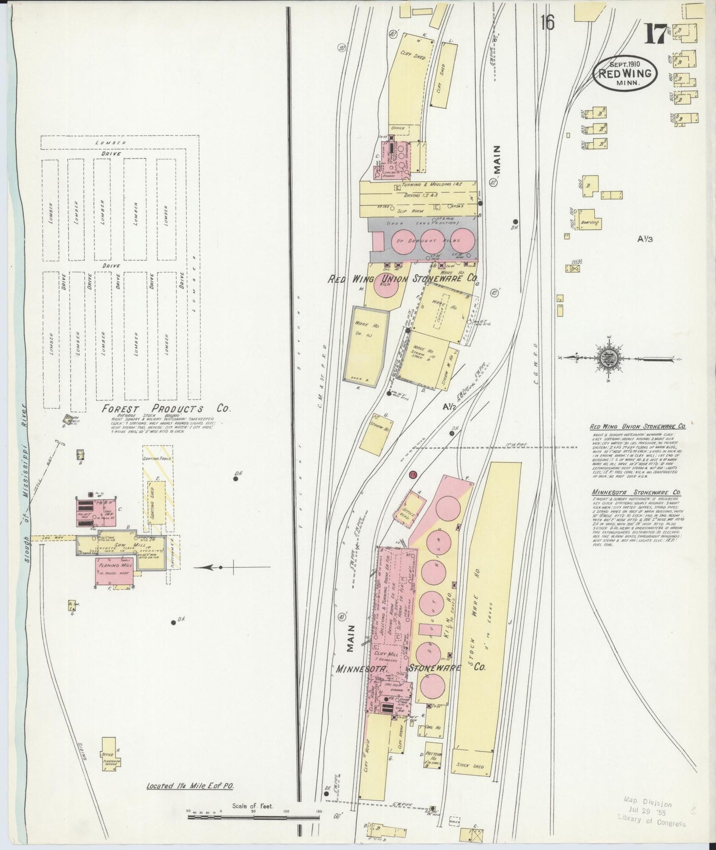 Sanborn Fire Insurance Map from Red Wing, Goodhue County, Minnesota (1910), Sheet #0017 - Complete Map Set gallery image, historic Sanborn map, vintage wall art, Minnesota Minnesota