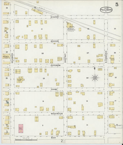 Sanborn Fire Insurance Map from Paulsboro, Gloucester County, New Jersey (1896), Sheet #0005 - Complete Map Set gallery image, historic Sanborn map, vintage wall art, New Jersey New Jersey