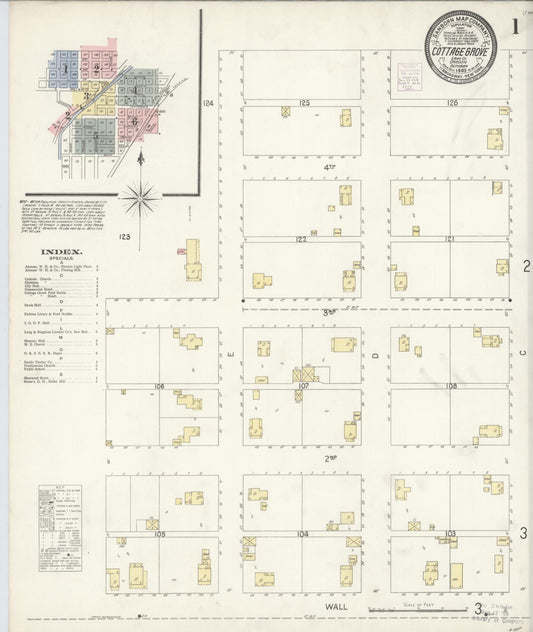 Sanborn Fire Insurance Map from Cottage Grove, Lane County, Oregon. (1903) – Historic Sanborn Fire Insurance Map Print