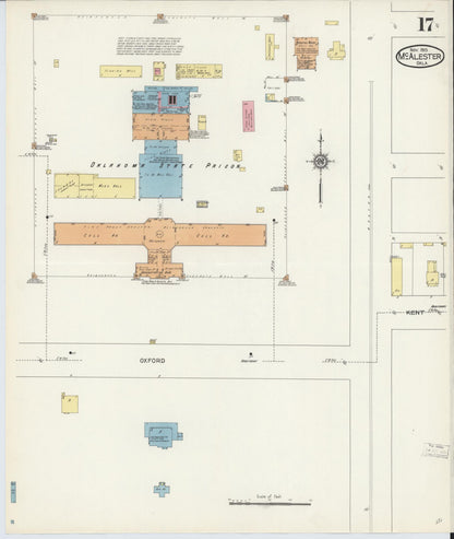 Sanborn Fire Insurance Map from McAlester, Pittsburg County, Oklahoma (1913), Sheet #0017 - Complete Map Set gallery image, historic Sanborn map, vintage wall art, Oklahoma Oklahoma