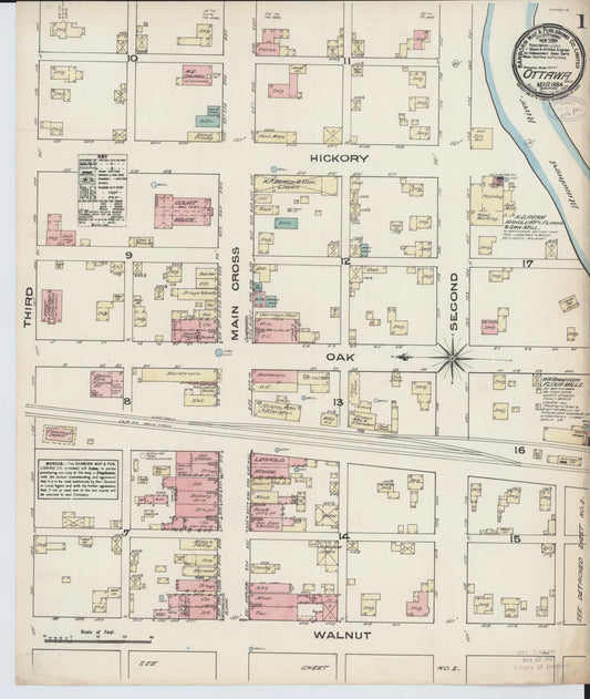 Sanborn Fire Insurance Map from Ottawa, Putnam County, Ohio (1884), Sheet #0001 - Complete Map Set gallery image, historic Sanborn map, vintage wall art, Ohio Ohio
