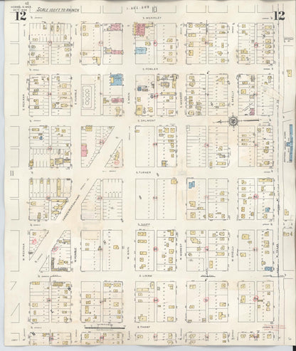 Sanborn Fire Insurance Map from Hobbs, Lea County, New Mexico (1950), Sheet #0012 - Complete Map Set gallery image, historic Sanborn map, vintage wall art, New Mexico New Mexico