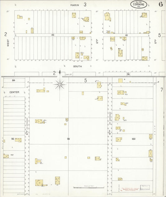 Sanborn Fire Insurance Map from Corning, Tehama County, California (1903), Sheet #0006 - Historic Sanborn Fire Insurance Map Print, vintage old map wall art, antique decor, genealogy gift, California California map