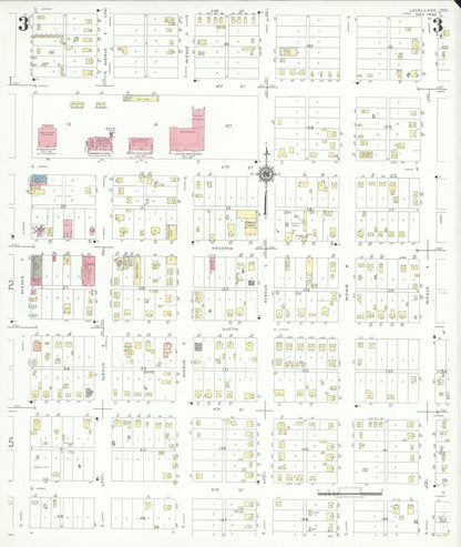 Sanborn Fire Insurance Map from Levelland, Hockley County, Texas (1942), Sheet #0003 - Complete Map Set gallery image, historic Sanborn map, vintage wall art, Texas Texas