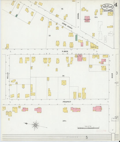 Sanborn Fire Insurance Map from Fort Plain, Montgomery County, New York (1901), Sheet #0004 - Complete Map Set gallery image, historic Sanborn map, vintage wall art, New York New York